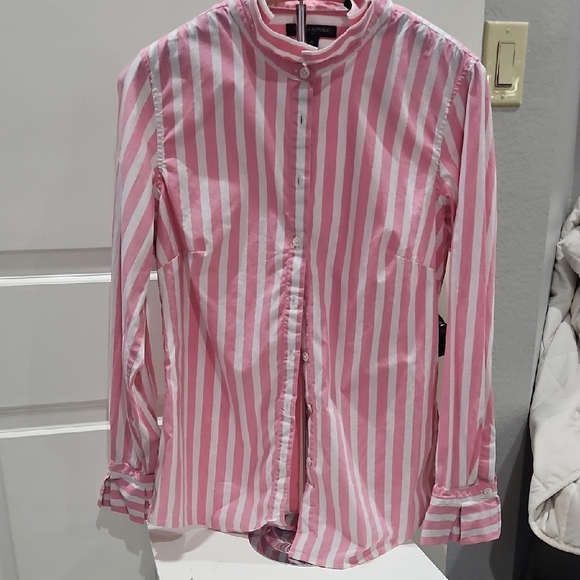 Banana Republic Pink and White Striped Top - Picture 4 of 6